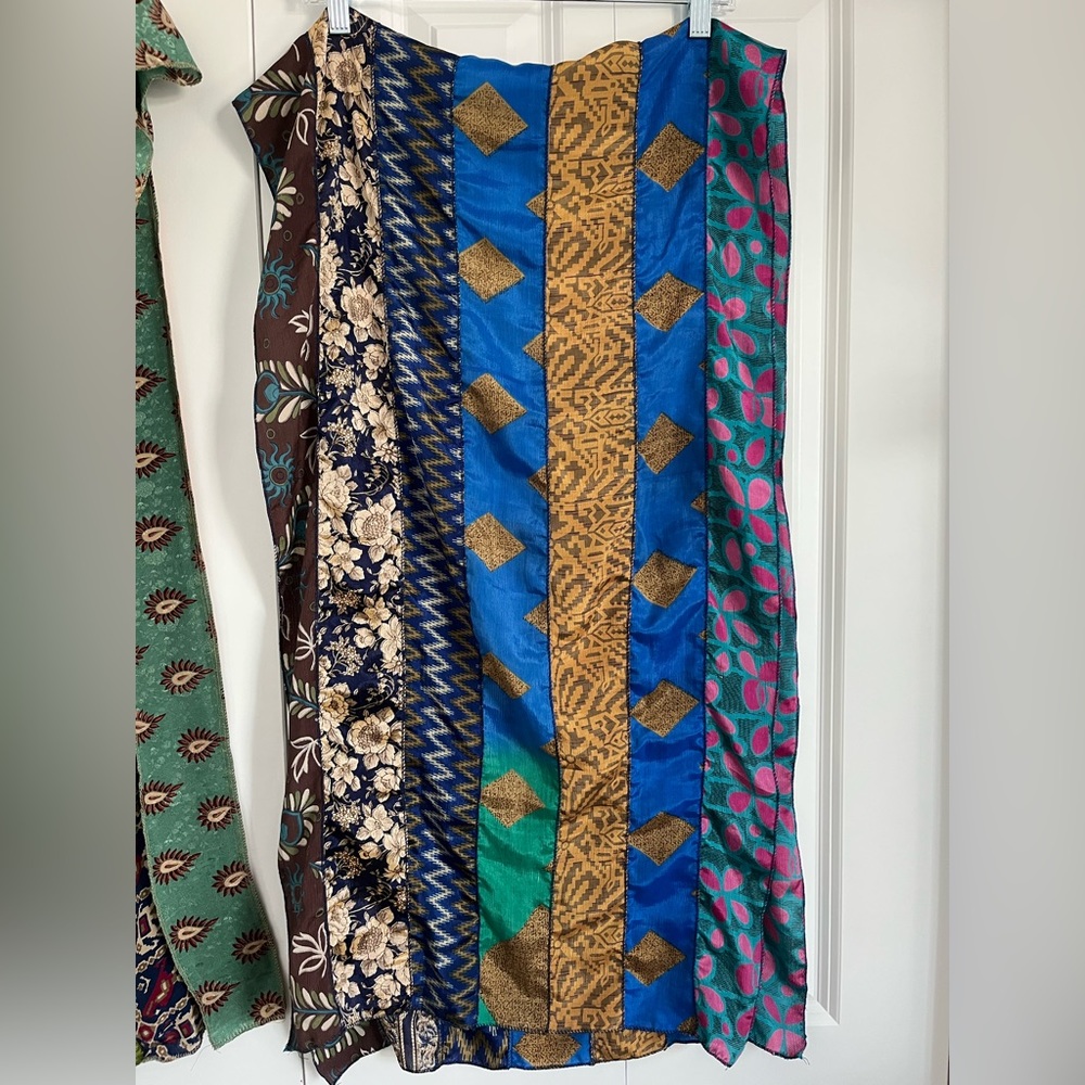 Set of 3 Darn Good Yarn Sari Medley Scarves